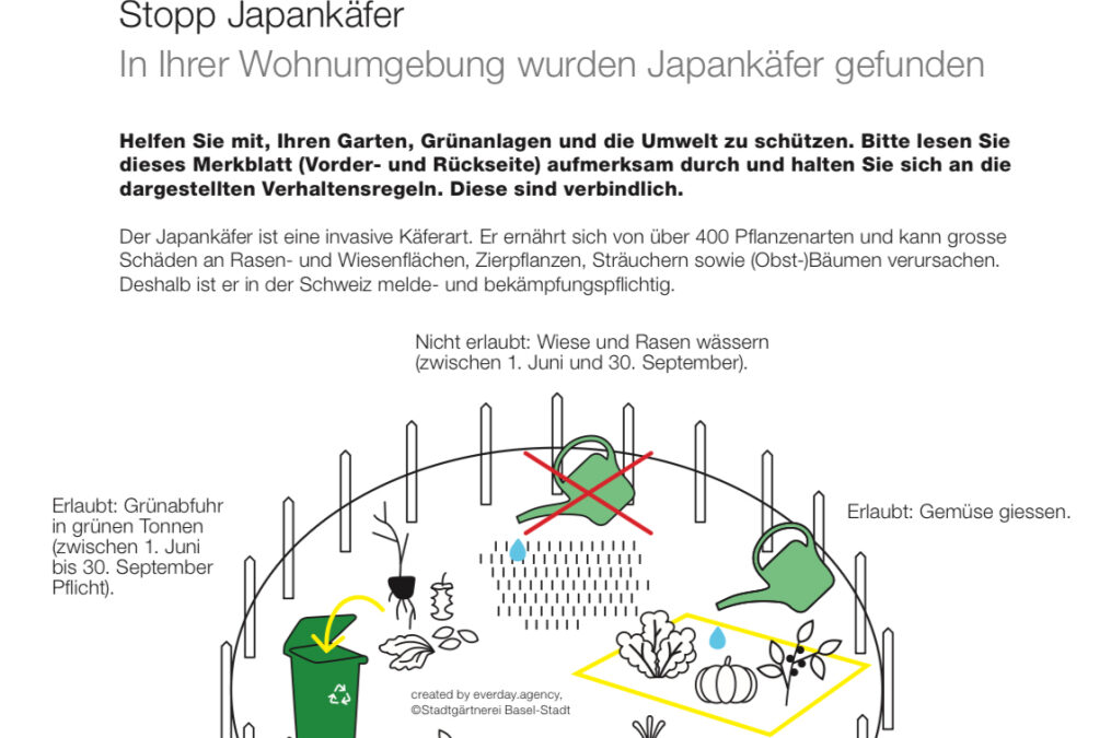 Neue Vorschriften- Japankäfer
